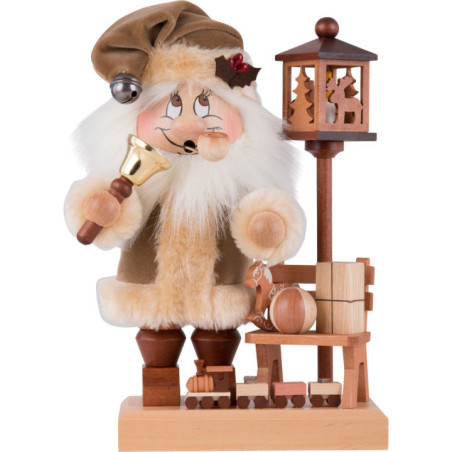Smoker - Gnome Santa on a Bench - 28,5 cm / 11 inch