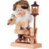 Räuchermännchen Wichtel Weihnachtsmann mit Bank - 28,5 cm