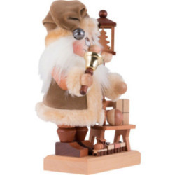Smoker - Gnome Santa on a Bench - 28,5 cm / 11 inch