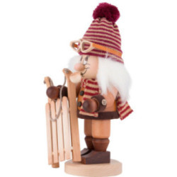 Räuchermännchen Wichtel Rodler - 31 cm