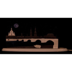 Motive Light "Dresden at Night" - 47x22 cm / 18.5x8.7 inch