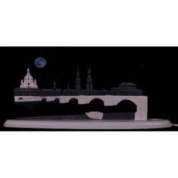 Motive Light "Dresden at Night" - 47x22 cm / 18.5x8.7 inch
