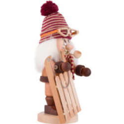 Räuchermännchen Wichtel Rodler - 31 cm