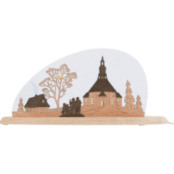 Motive Light "Church of Seiffen" - 47x22 cm / 18.5x8.7 inch