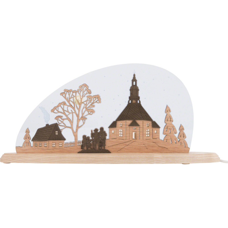 Motive Light "Church of Seiffen" - 47x22 cm / 18.5x8.7 inch