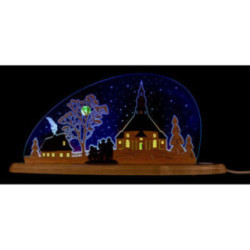Motivleuchte "Seiffner Kirche" - 47x22 cm