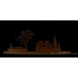 Motive Light "Church of Seiffen" - 47x22 cm / 18.5x8.7 inch