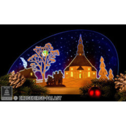 Motive Light "Church of Seiffen" - 47x22 cm / 18.5x8.7 inch