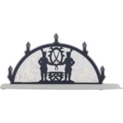 Motive Light "Candle Arch - Ore Mountains" Blue - 47x24 cm / 18.5x9.4 inch