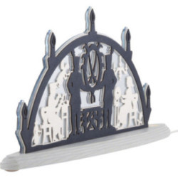 Motive Light "Candle Arch - Ore Mountains" Blue - 47x24 cm / 18.5x9.4 inch