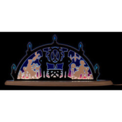 Motive Light "Candle Arch - Ore Mountains" Blue - 47x24 cm / 18.5x9.4 inch