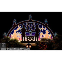 Motive Light "Candle Arch - Ore Mountains" Blue - 47x24 cm / 18.5x9.4 inch