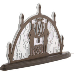 Motive Light "Candle Arch - Ore Mountains" Red - 47x24 cm / 18.5x9.4 inch
