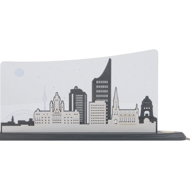 Motive Light "Leipzig Panorama" - 47x23 cm / 18.5x9 inch