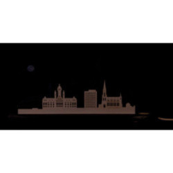 Motive Light "Leipzig Panorama" - 47x23 cm / 18.5x9 inch