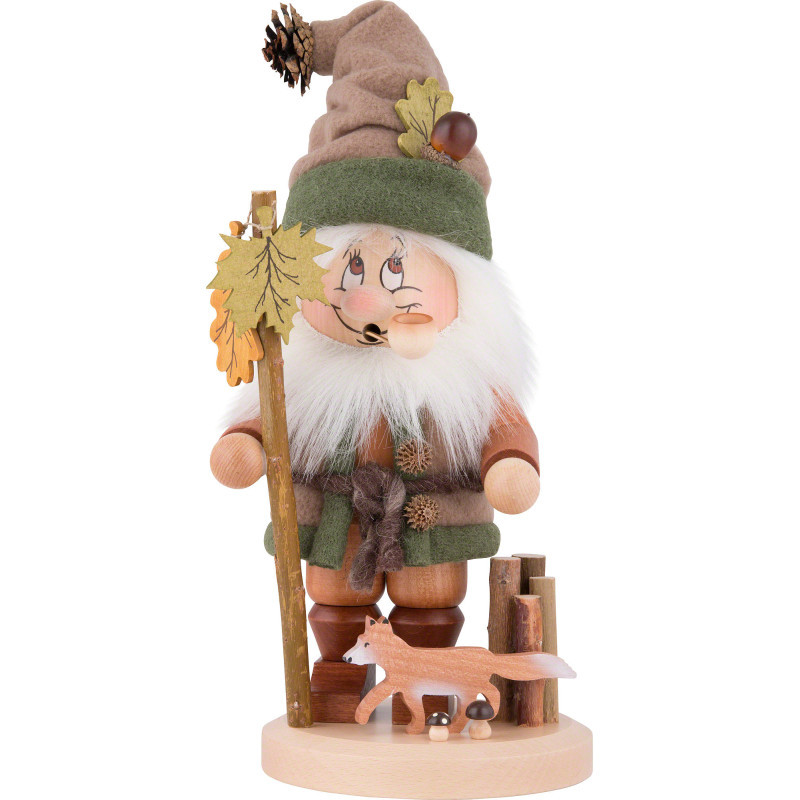 Räuchermännchen Wichtel mit Fuchs - 34 cm