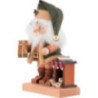 Räuchermännchen Wichtel Weihnachtsmann am Kamin - 28,5 cm