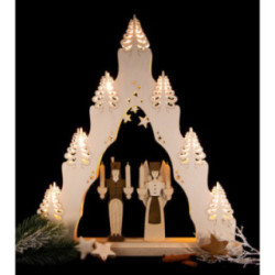 Light Triangle "Angel and Miner" - 38x43 cm / 15x16.9 inch