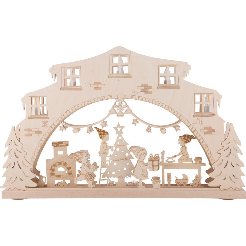 Candle Arch - "Secret Santa's Workshop" - 52x32 cm / 20.5x12.6 inch
