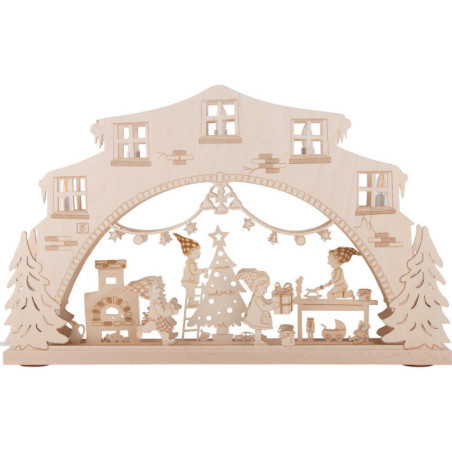 Candle Arch - "Secret Santa's Workshop" - 52x32 cm / 20.5x12.6 inch