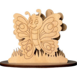 Bastelset Schmetterling mit Blume - 11 cm