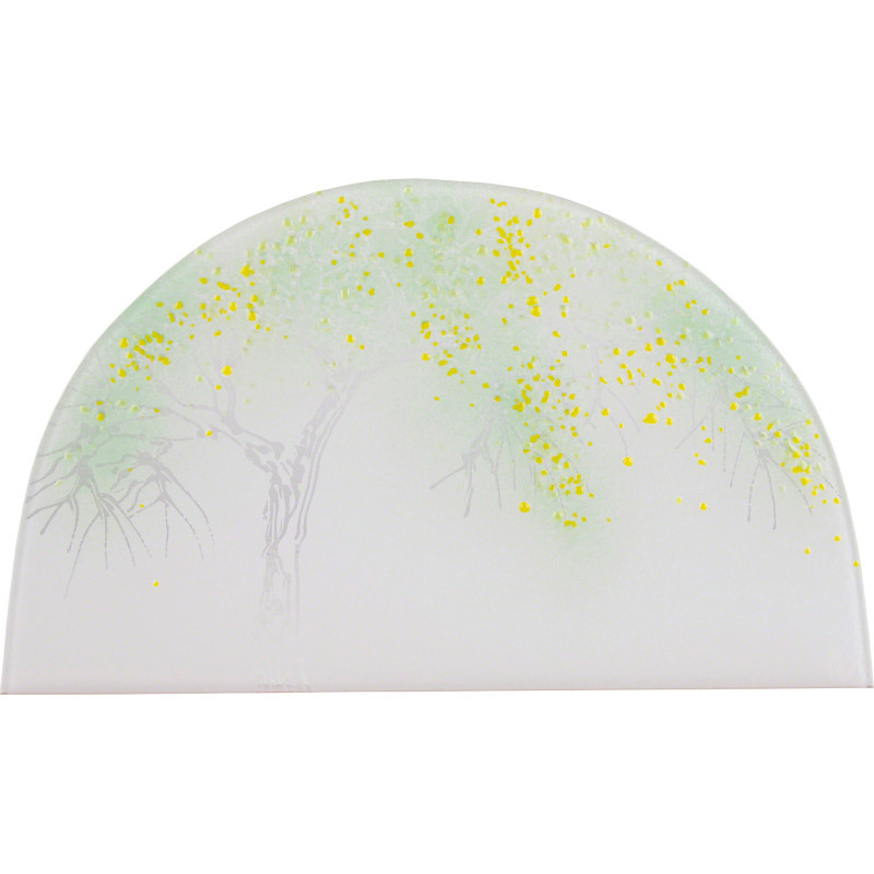 Gläsernes Bild  "Apfelbaum im Sommer" - 26x15 cm