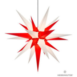 Herrnhuter Stern A13 weiß/rot Kunststoff - 130 cm