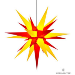 Herrnhuter Moravian Star A13 Yellow/Red Plastic - 130cm/51 inch