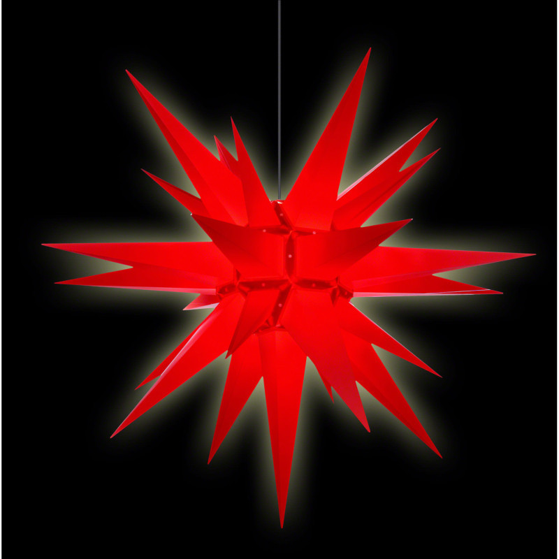 Herrnhuter Moravian Star A13 Red Plastic - 130cm/51 inch