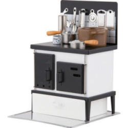 Räucherofen Küchenherd weiß-schwarz - 21 cm