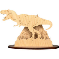 Bastelset T-Rex mit Vulkan - 12 cm