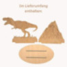 Bastelset T-Rex mit Vulkan - 12 cm