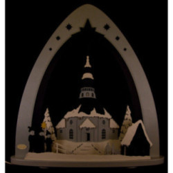 Lichterspitze "Seiffener Kirche" - 52x53,5x9 cm