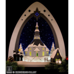 Light Triangle - "Church of Seiffen" - 52x53,5x9 cm / 20x21x3.5 inch