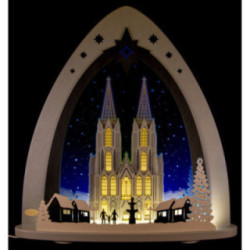 Light Triangle - "Cologne Cathedral" - 52x53,5x9 cm / 20x21x3.5 inch