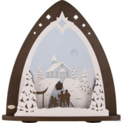 Lichterspitze "Bergkapelle" - 52x53,5x9 cm