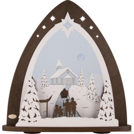 Lichterspitze "Bergkapelle" - 52x53,5x9 cm