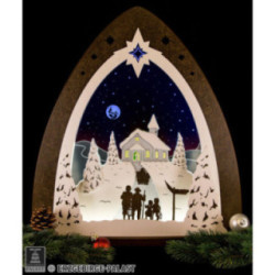 Light Triangle - "Mountain Chapel" - 52x53,5x9 cm / 20x21x3.5 inch