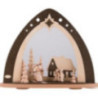Light Triangle - "Forest Christmas" Incl. Hand Carved Figures - 52x53,5x9 cm / 20x21x3.5 inch