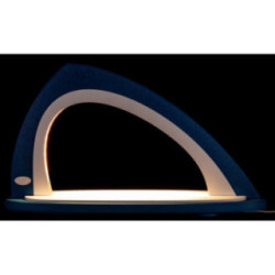 Light Arch without Figurines - Asymmetrical Blue/White - 52x29,7 cm / 20.5x11.7 inch