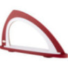 Light Arch without Figurines - Asymmetrical Bordeaux/White - 52x29,7 cm / 20.5x11.7 inch