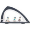 Light Arch without Figurines - Asymmetrical Grey/White - 52x29,7 cm / 20.5x11.7 inch