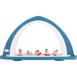 Light Arch without Figurines - Blue/White - 52x29,7 cm / 20.5x11.7 inch
