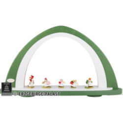 Light Arch without Figurines - Green/White - 52x29,7 cm / 20.5x11.7 inch