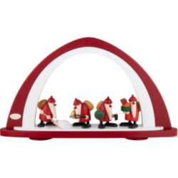 Light Arch without Figurines - Bordeaux/White - 52x29,7 cm / 20.5x11.7 inch
