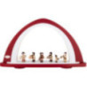 Light Arch without Figurines - Bordeaux/White - 52x29,7 cm / 20.5x11.7 inch