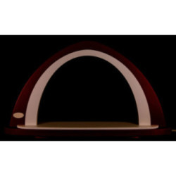Light Arch without Figurines - Bordeaux/White - 52x29,7 cm / 20.5x11.7 inch