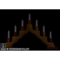 Schwedenleuchter Adventsbogen "Trendiger Schwede" - natur - 33 cm