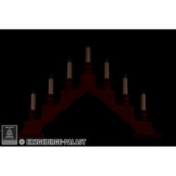 Schwedenleuchter Adventsbogen "Trendiger Schwede" - rot - 33 cm