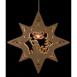 Window Picture Star "Snow Man" - 31x31x5 cm / 12.2x12.2x2 inch